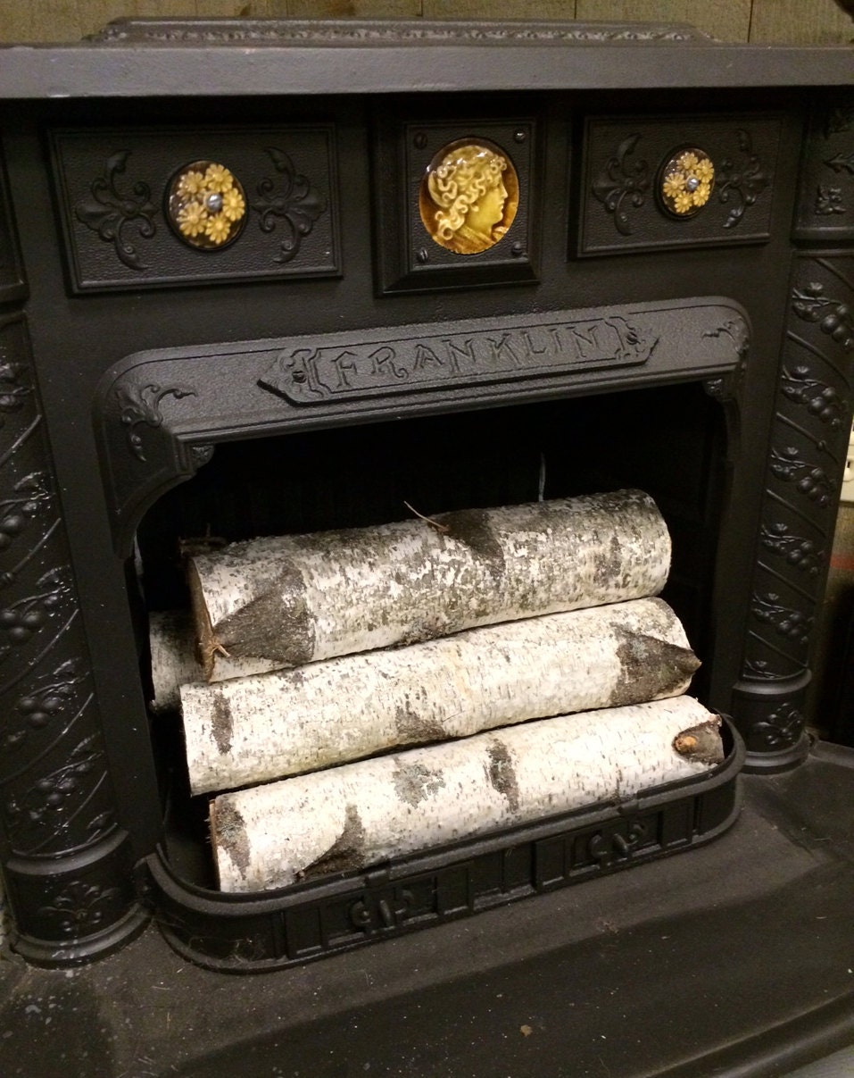 Decorative White Birch Fireplace Logs Quantity of 6