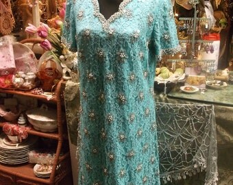 Bedels Blue Beaded Gown