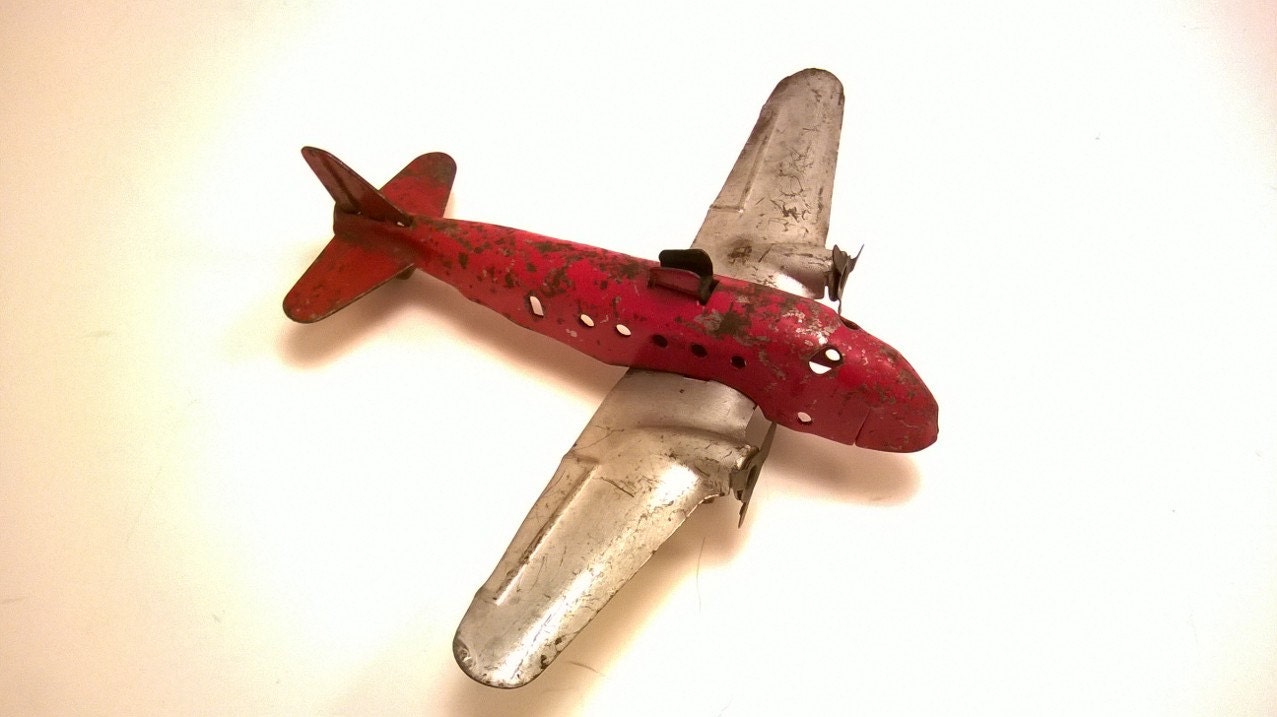 Wyandotte Toy Airplane Twin Engine Passenger Test by ohioantiques