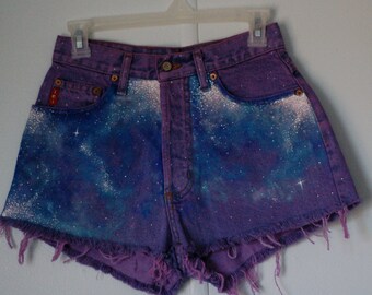 Green Nebula Galaxy Women's Shorts