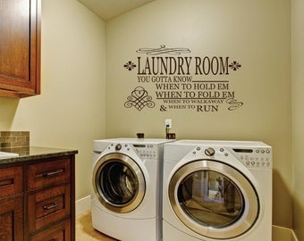 Laundry Room Decal - Laundry Vinyl Wall Decal - Wall Decal - Laundry Room Decor