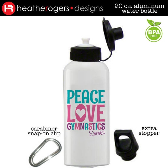 Gymnastics Water Bottle Gymnast Personalized Kids Water