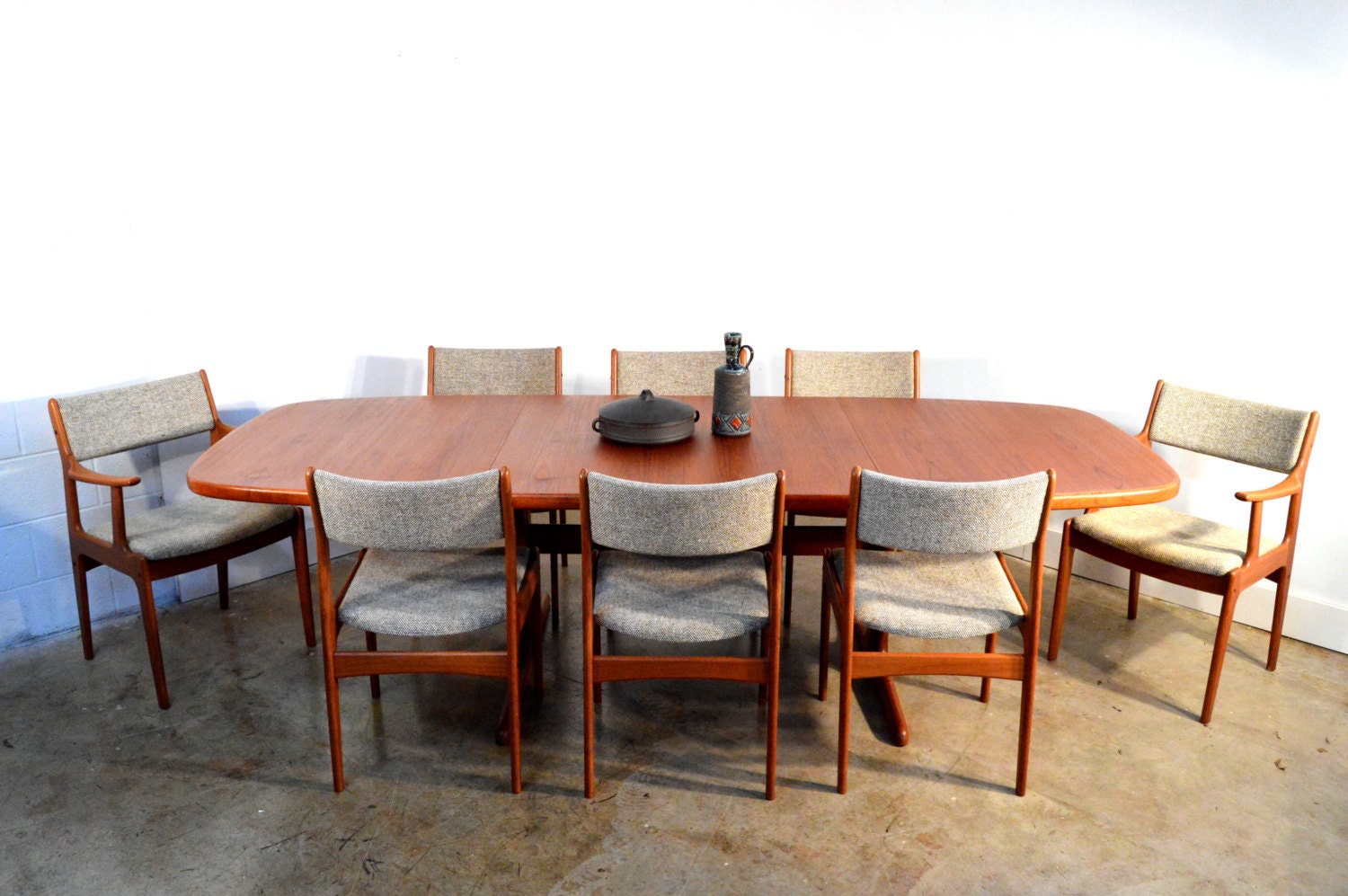 Danish Modern Teak Dining Set Skovby Møbelfabrik FREE SHIPPING Mid