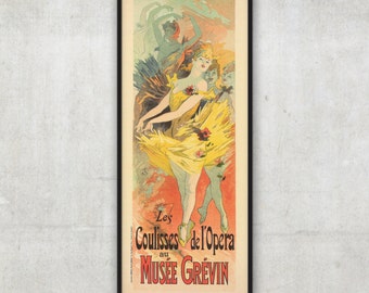 Beautiful Era vintage french poster by Jules Cheret, P053