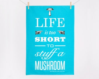 Tea Towel, Dish Cloth, Turquoise, Kitchen Towel, Life Quote, Food Quote, Quotes, Kitchen Quote, Typography Quote, Typographic, Foodie Gift