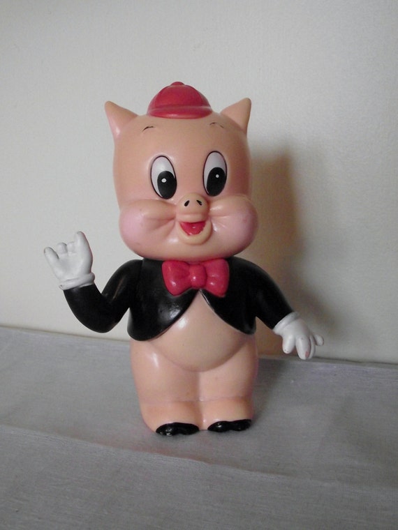 Porky Pig Coin Bank Vintage 1976 from by DogwoodCountryDecor