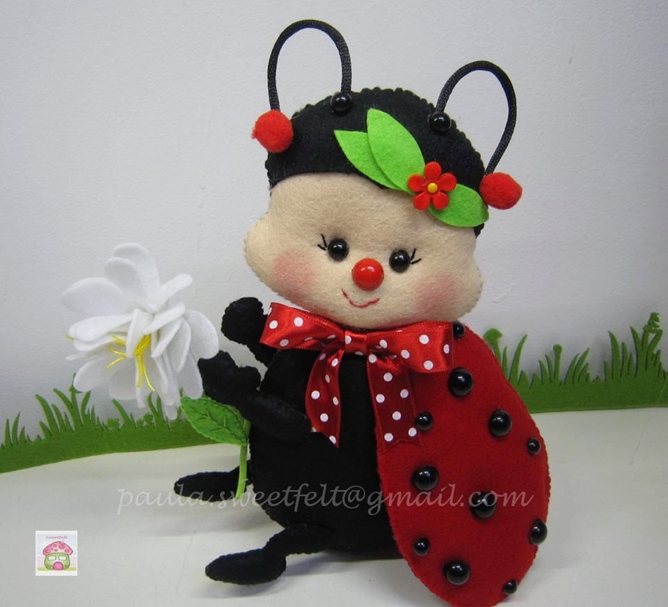 Miss Ladybug Felt decoration