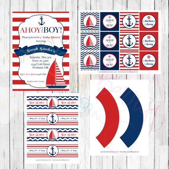Nautical Baby Shower Printables