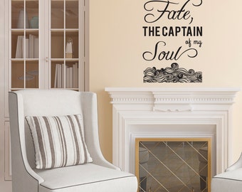 Nelson Mandela Master of My Fate Quote - Wall Decal Custom Vinyl Art Stickers for Homes, Nursery, Remodelers, & Interior Designers