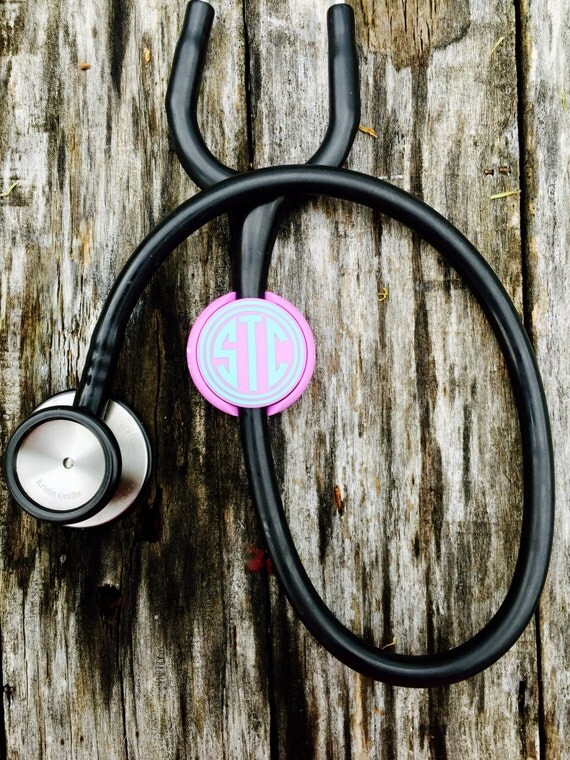 Stethoscope ID Tag Monogram Custom Name Free Shipping