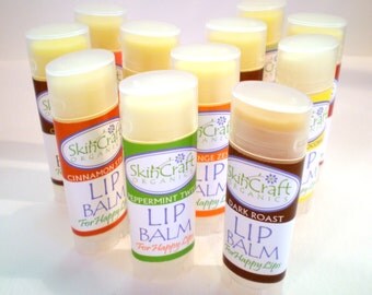 Organic Lip Balms - Pick One - or Several - 24 Natural Lip Balm Scents To Choose From - All Natural, No Synthetics