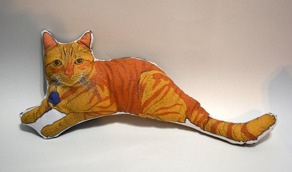 soft toy orange tabby cat 4 inches