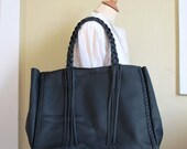 Items similar to Large tote leather bag, available in 16 Colors on Etsy