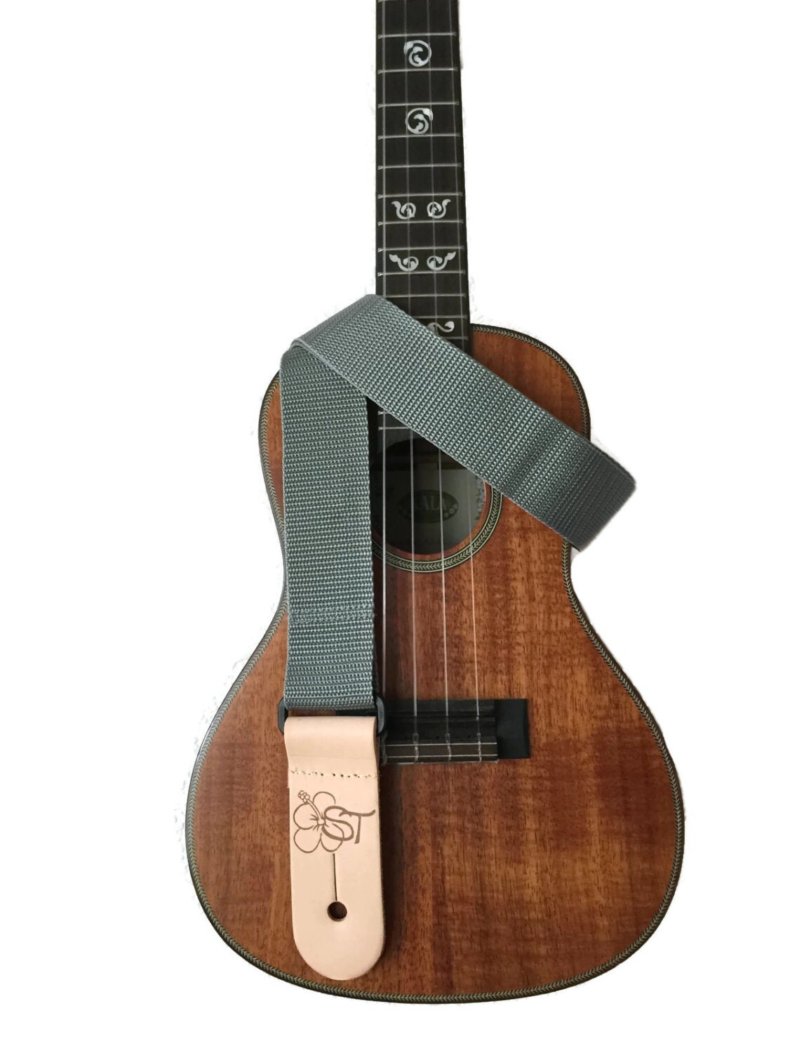 Grey Poly Ukulele Strap 1.5 by SherrinsThreads on Etsy