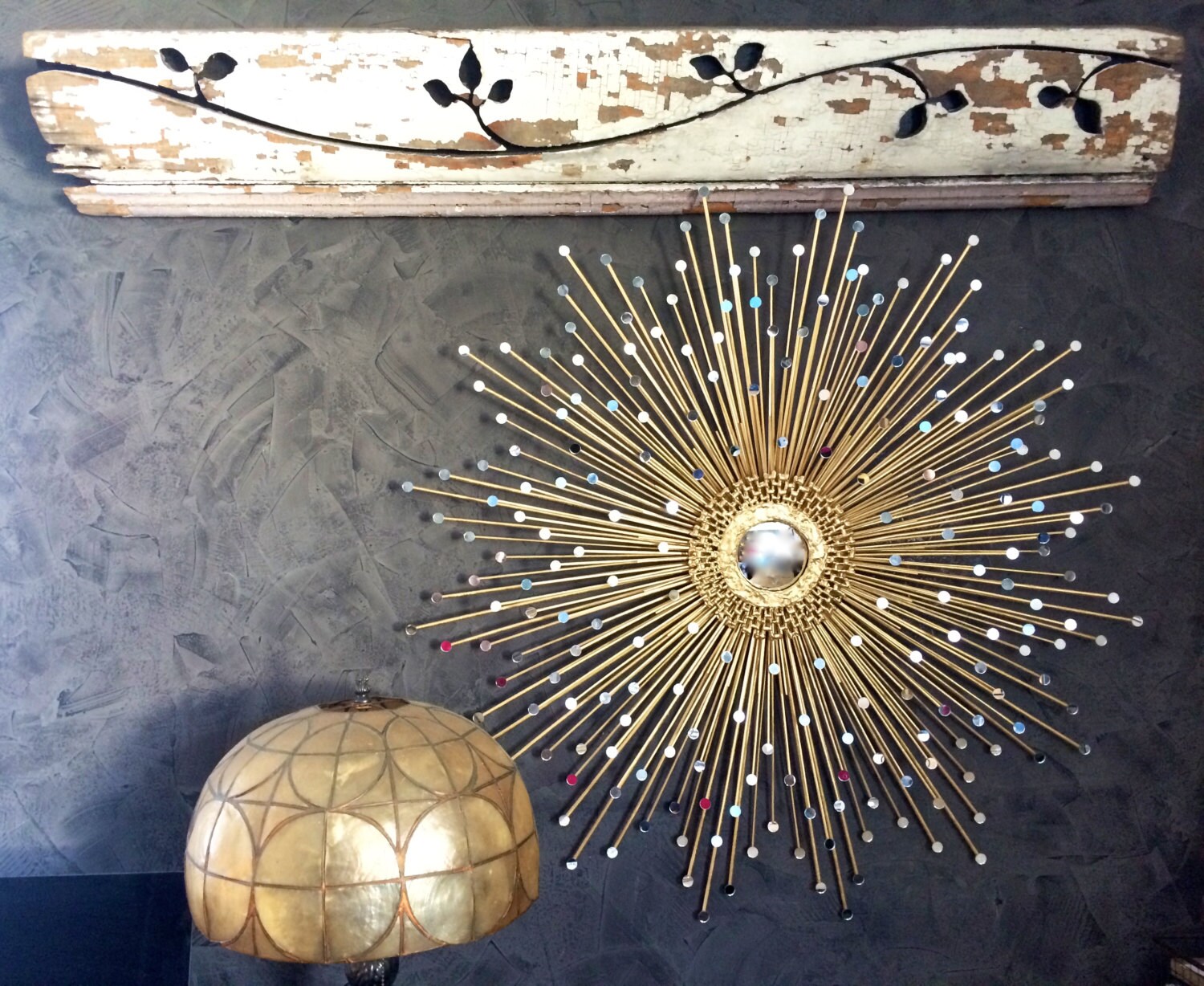 Gold Starburst mirror / Sunburst Mirror 35 Sparkle