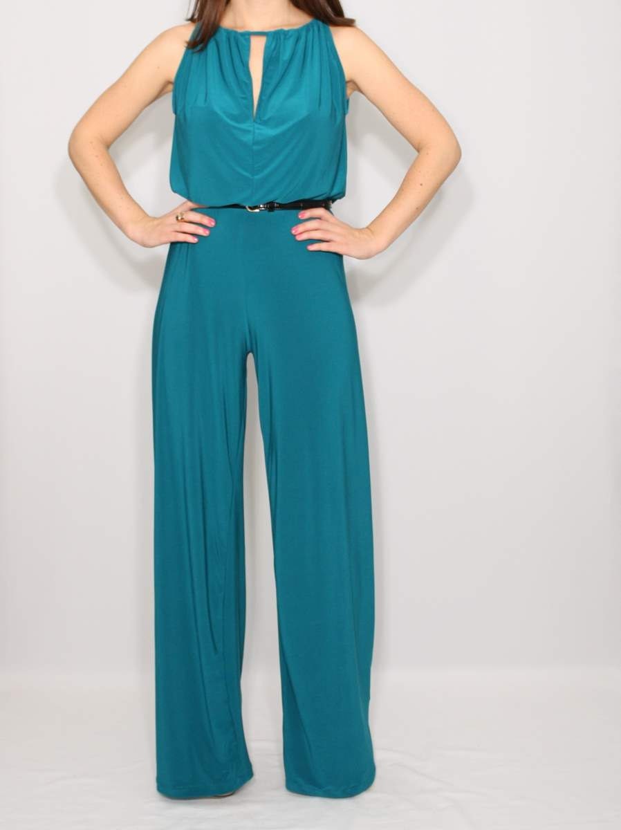 teal jumpsuit