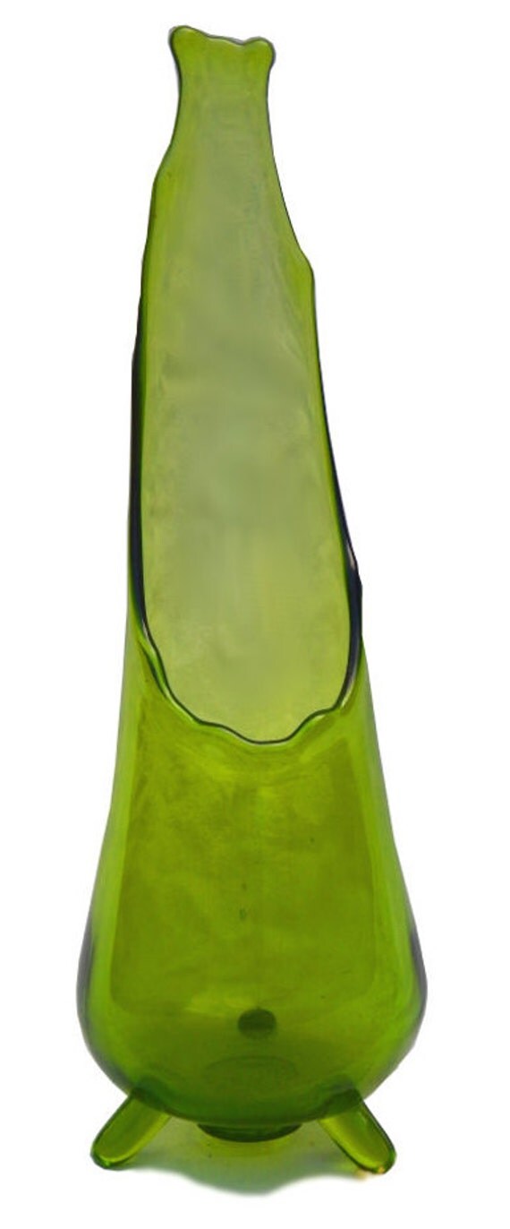 Set of 3 Vintage Viking Glass Vases Mid Century