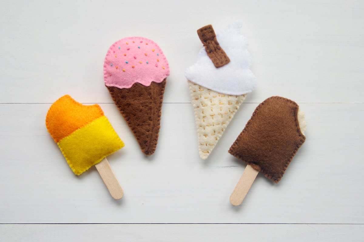 Felt Ice Cream Cone Ice Lolly Soft Serve Ice Block Ice Pop