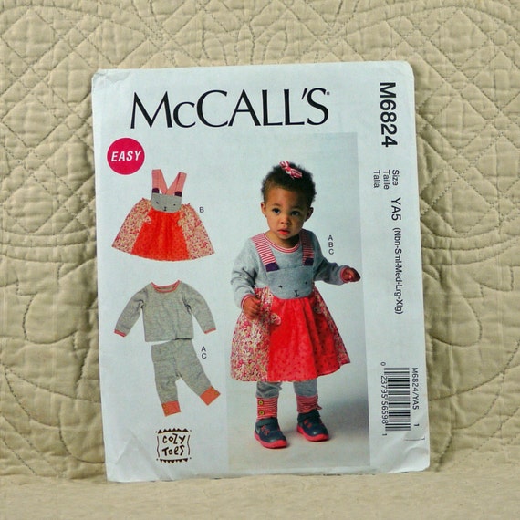 Baby Girls Top Dress and Leggings McCalls M6824 Pattern