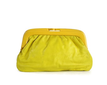 LACUNA sleek clutch Yellow/Brass / Genuine Leather main image 0