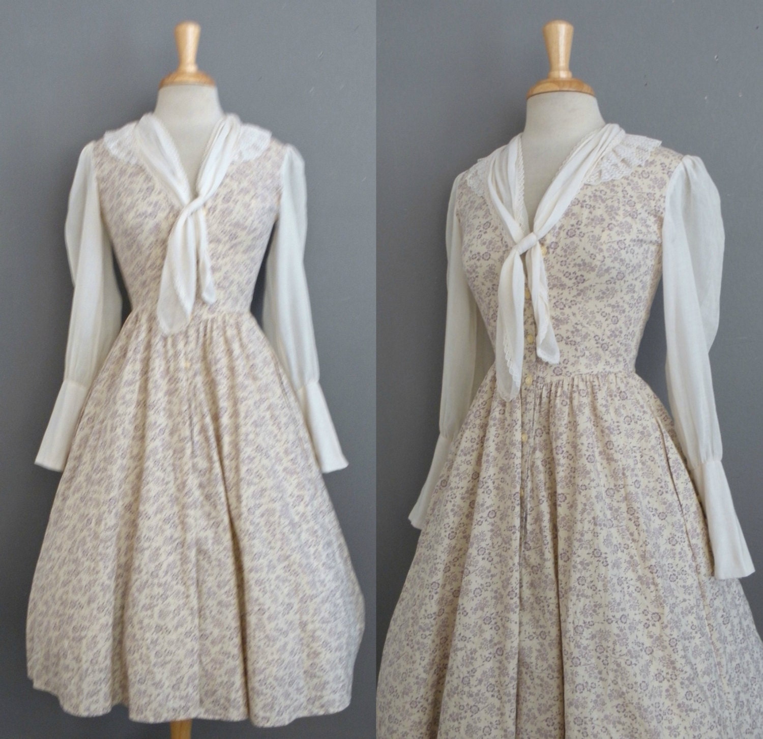 CLEARANCE SALE Vintage 70s Dress / JC Penney Calico Cotton