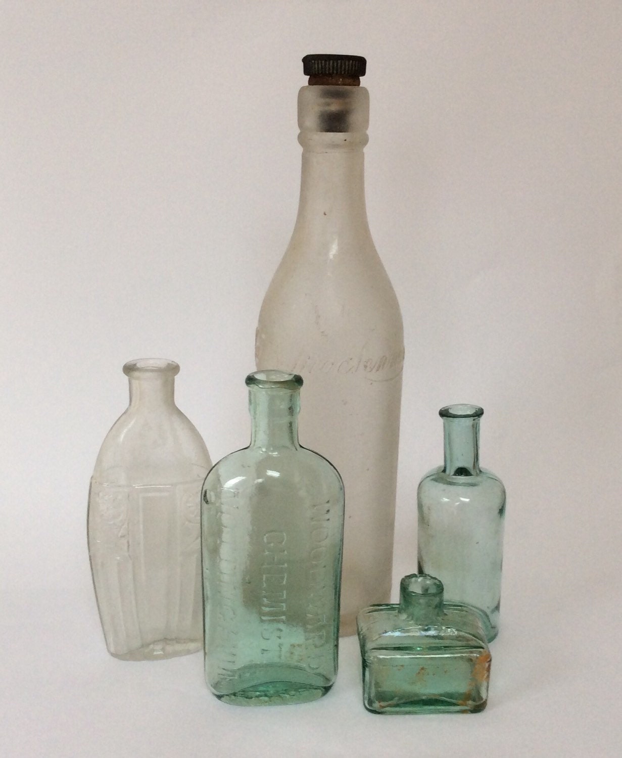 Old bottles collection antique bottles Victorian Edwardian