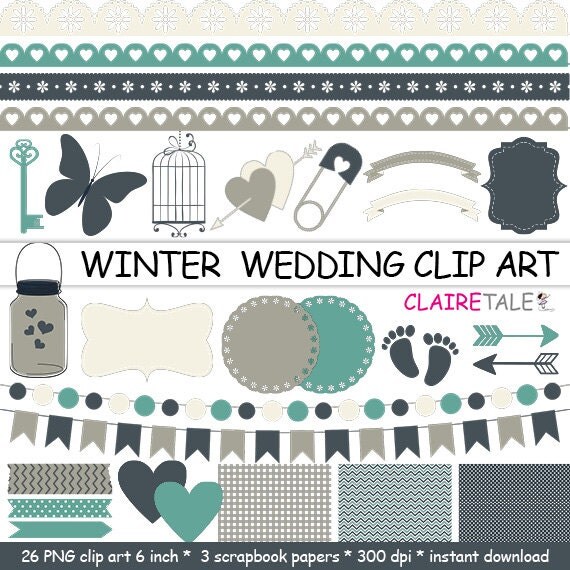 winter wedding clipart - photo #7