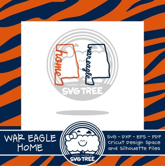 Download Alabama State Outline Auburn War Eagle SVG DXF EPS by SVGTREE