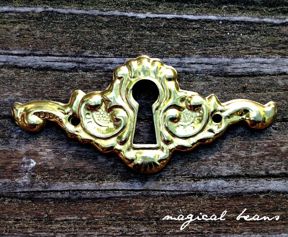 Escutcheon Brass KeyHole Plate / Decorative by MagicalBeansHome