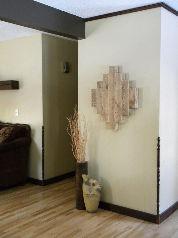Reclaimed Wood Wall Art Modern Rustic Home Decor Unique