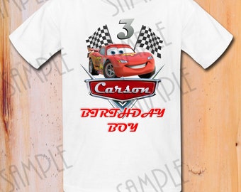 personalized cars birthday shirt