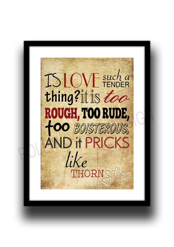 Romeo and Juliet Poster,A3 quote poster, valentines day,minimalist ...