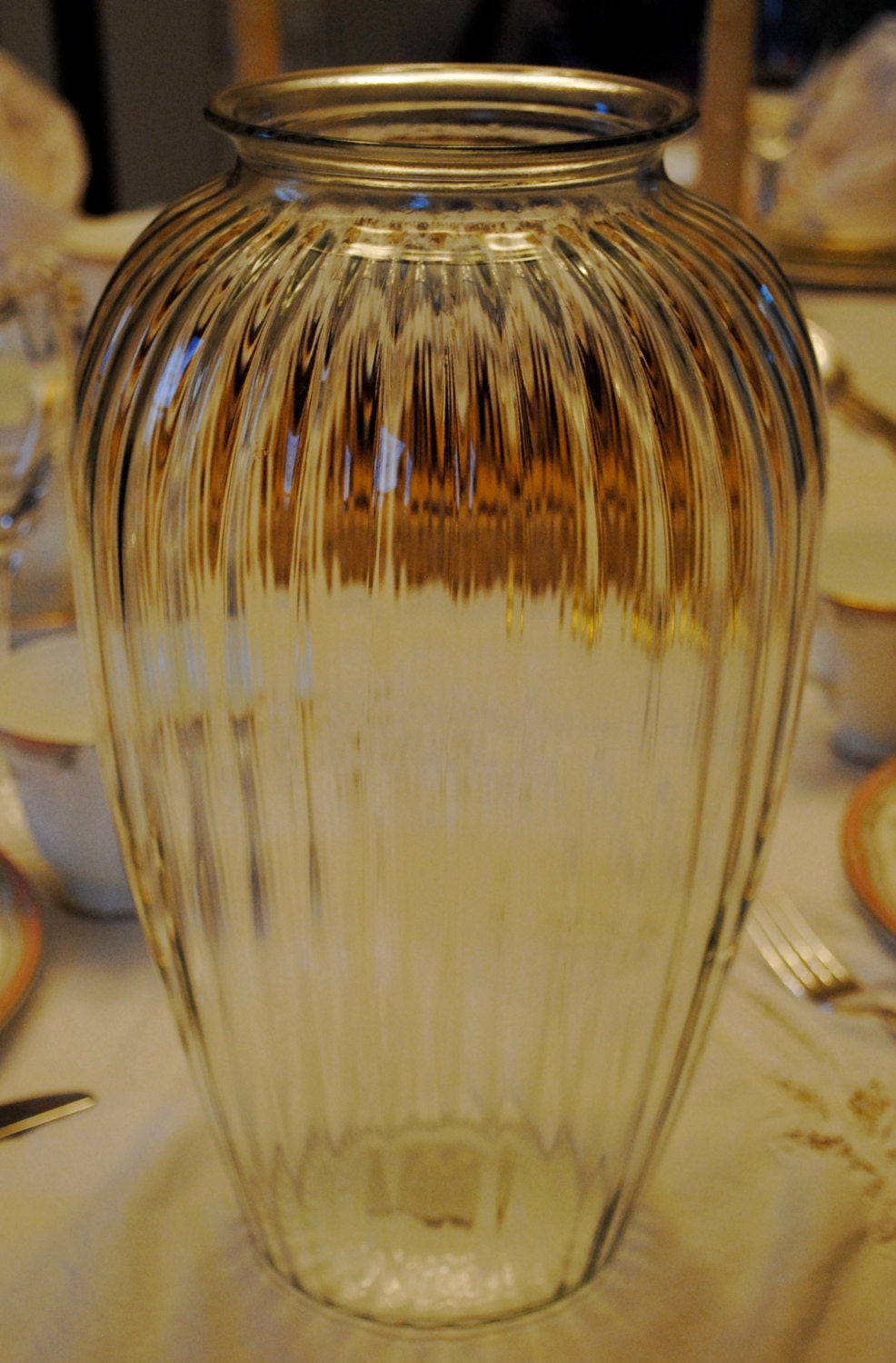 Clear Large Anchor Hocking Vase