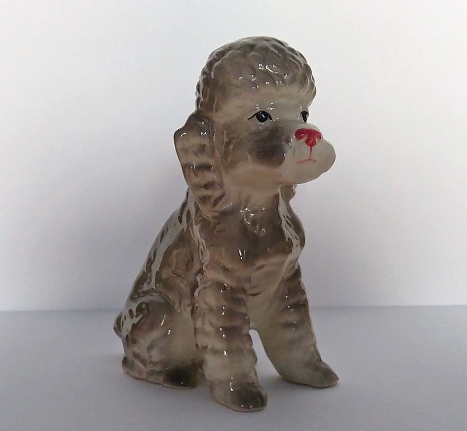 brown poodle figurine