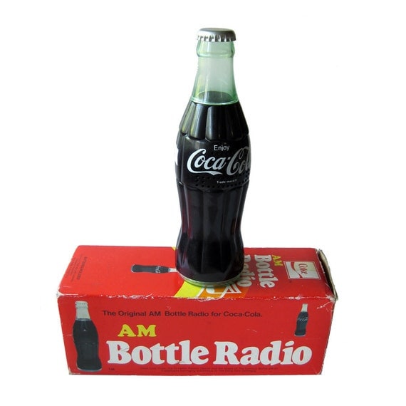 Vintage Coke Bottle AM Radio In Original Box / by openslate