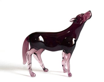 blown glass wolf