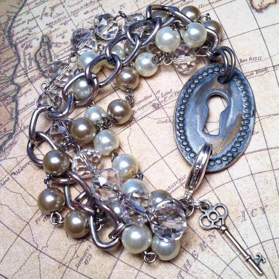 Key Lock Bracelet by RachelsOriginalGifts on Etsy