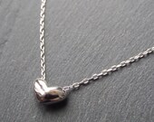 Short necklace 925 silver / Embossed Heart on a thin chain / All in 925 silver / Lovely, delicate, the must-have! / Valentine's day