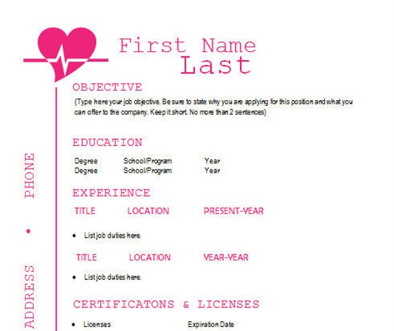 medical professional resume