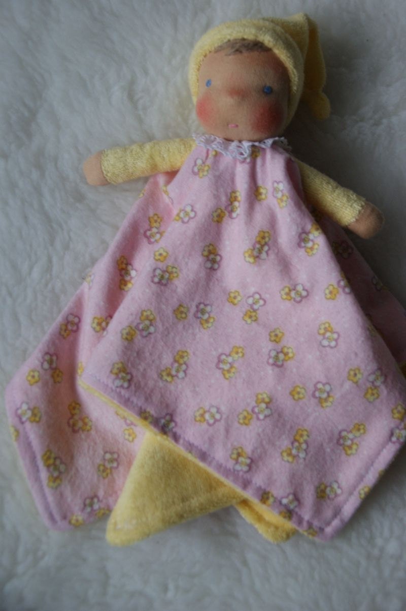 Organic Waldorf doll for baby natural materials cloth doll