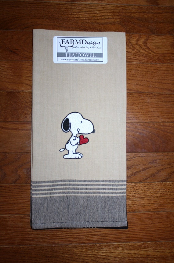 snoopy decor snoopy kitchen towel peanuts kitchen by FARMDesigns