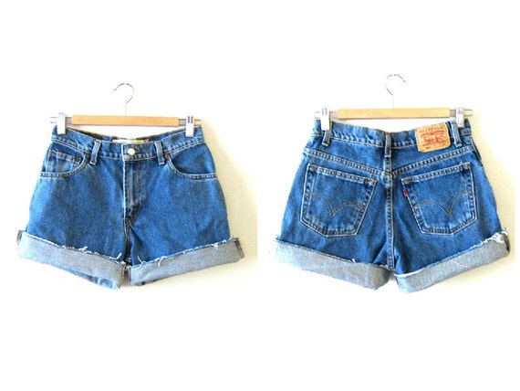 vintage levis high waisted denim shorts