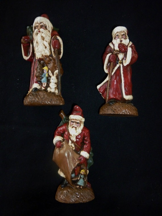 folk art santa figurines