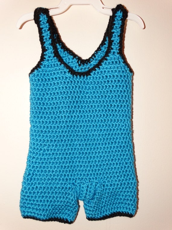 Crochet Wrestling Singlet with Adjustable Shoulder Straps: Custom Order ...