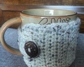 Coffee Mug Cozy Crochet Mug Cozy Coffee Cup Sleeve, Gift, Stocking Stuffer, Cup Cozy, Tea Cozy Rustic Aran