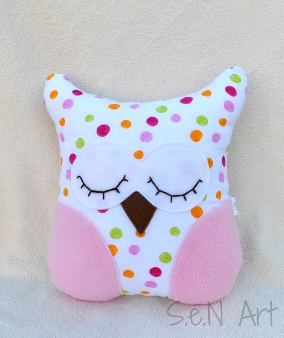 Items similar to Owl Pillow Handmade Owl Soft Toy Nursery Decor Decorative Pillows Stuffed Toy ...