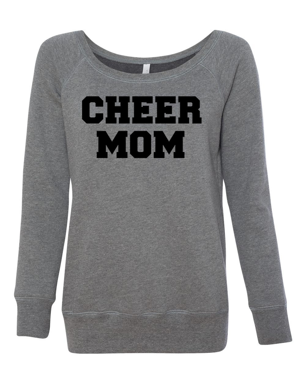 Cheer Mom Off Shoulder Sweatshirt. Sports by MotivatedTanksNTees