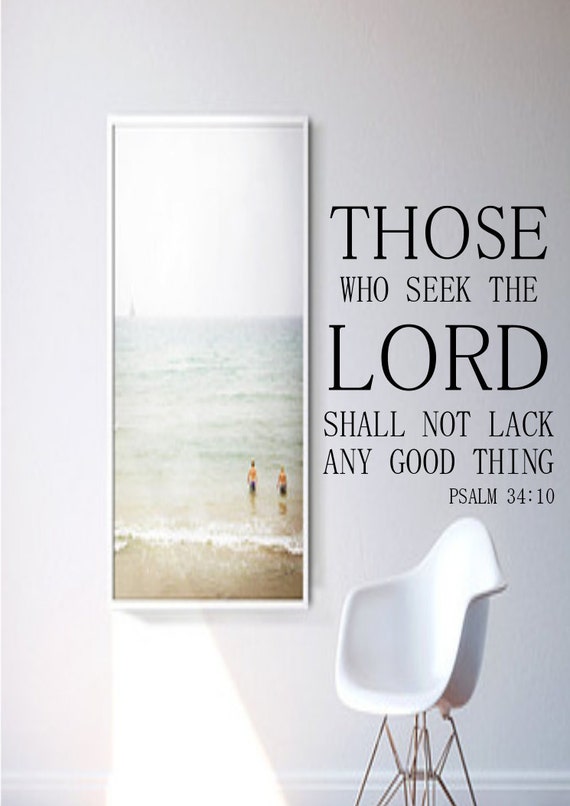 Items similar to Psalms 34:10 - Faith - Church - Home Decor - Gift Idea ...