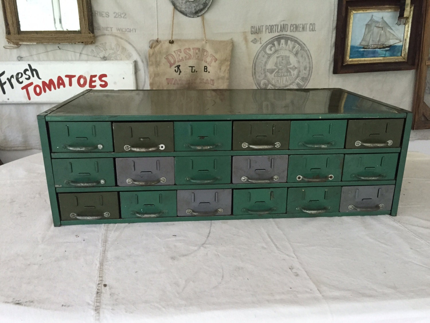 Metal File Cabinet – Tool Chest – Industrial Storage Box – Vintage ...