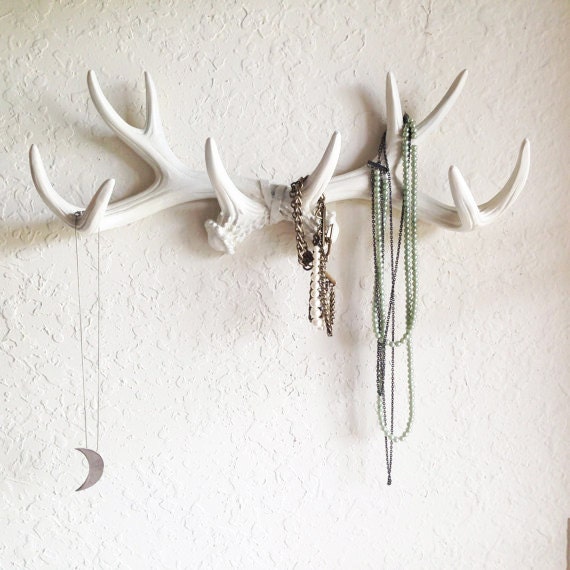 White Antler Wall Decor